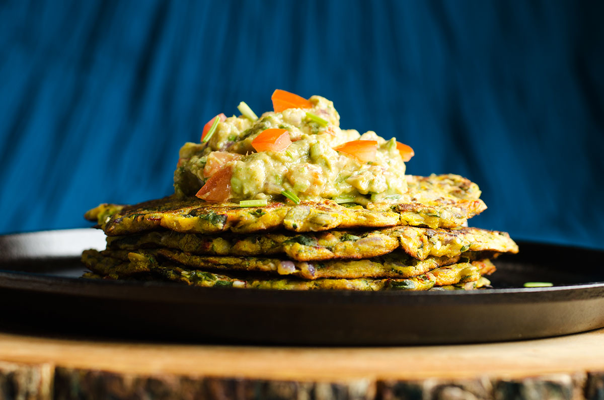 HIGHPROTEIN-chickpea-almondflour-savory-pancakes-vegan-glutenfree-grainfree-veggierich-SATIATING-postworkout-familyfriendly-breakfast-brunch-recipe-flavorsofnutrition